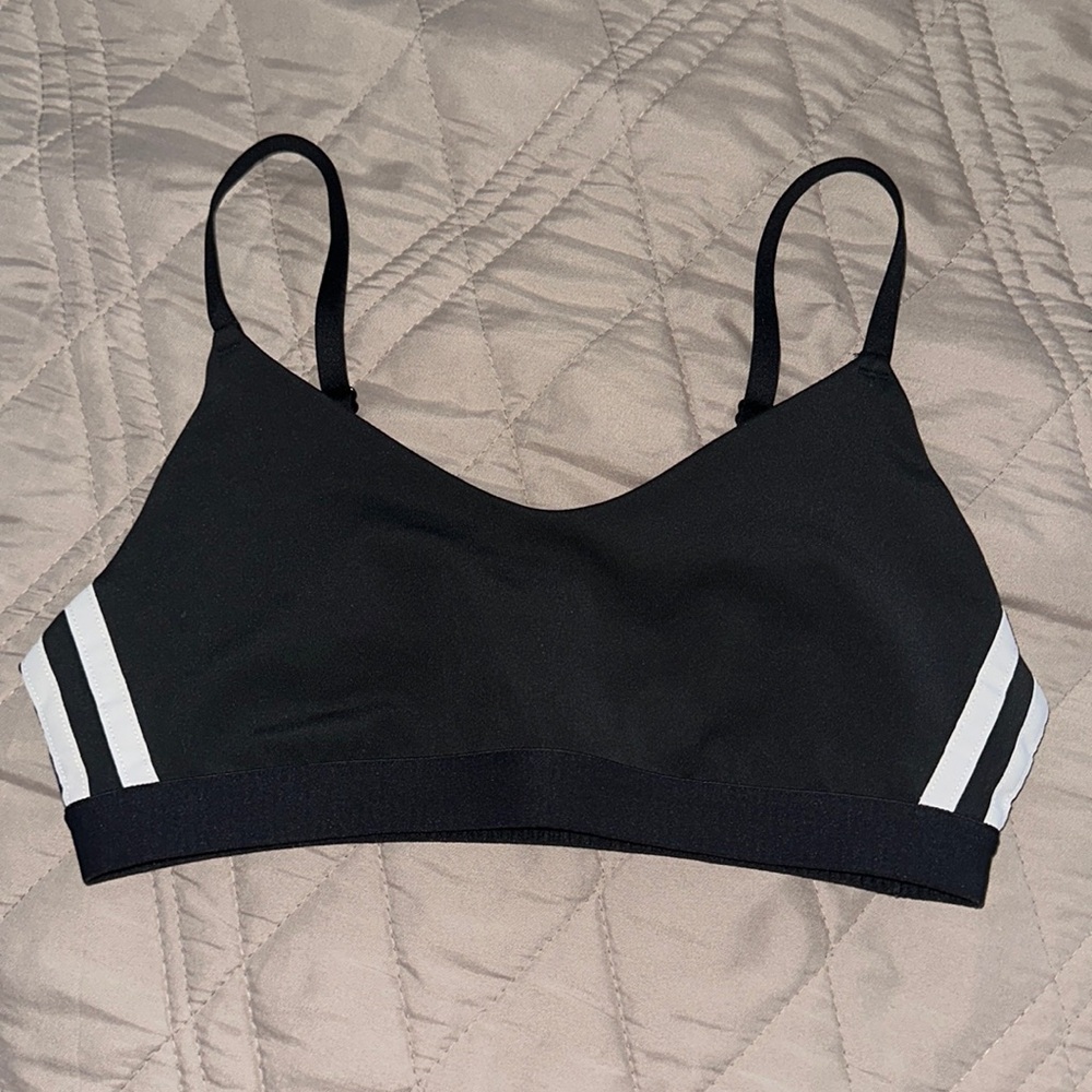 Adidas black sports bra